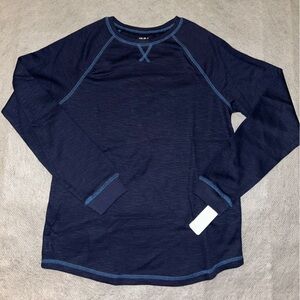 Gymboree Navy Shirt with Blue Stitching
